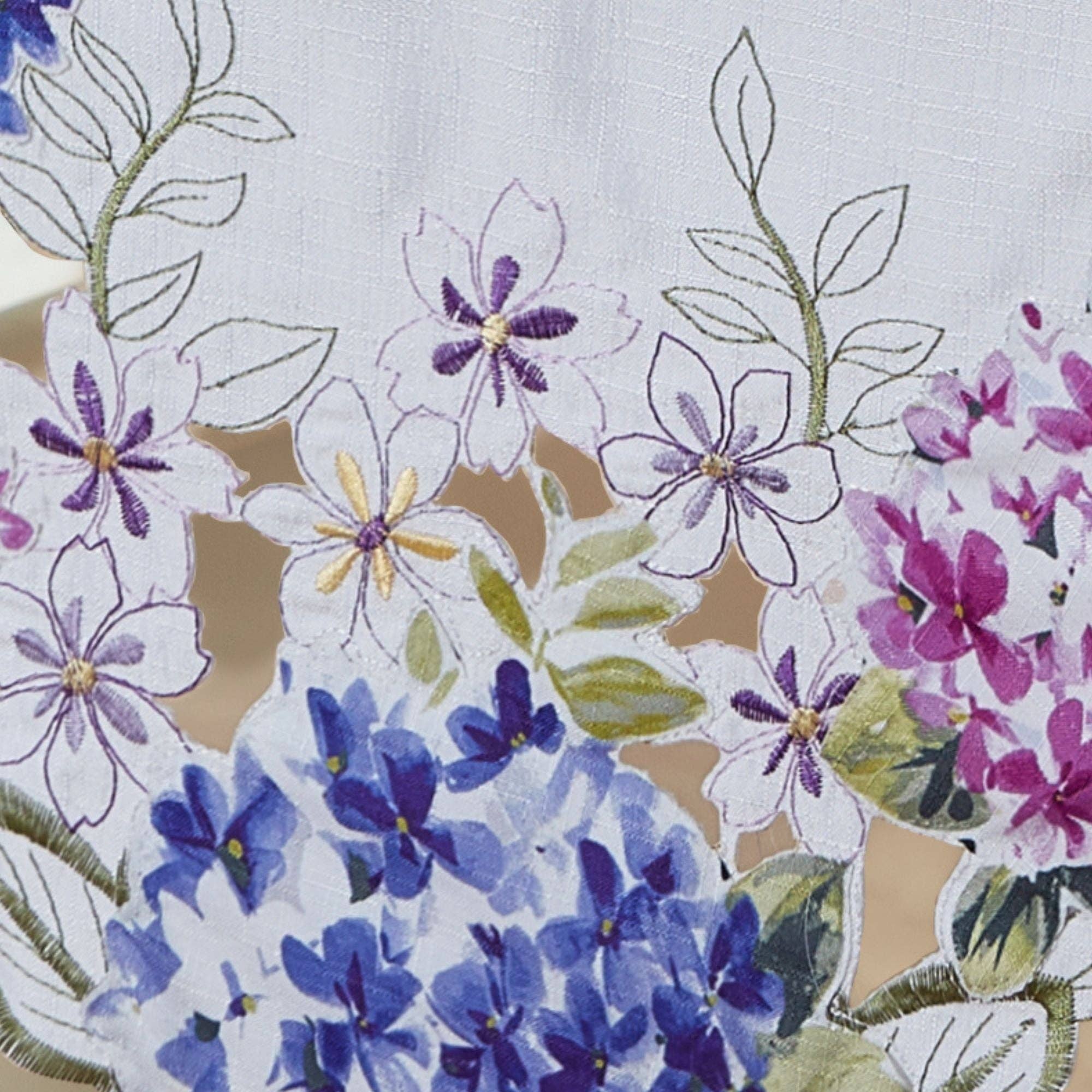 Threadmade Home - Wholesale Tablecloth - Spring Hydrangea Floral Cutwork Tablecloth4