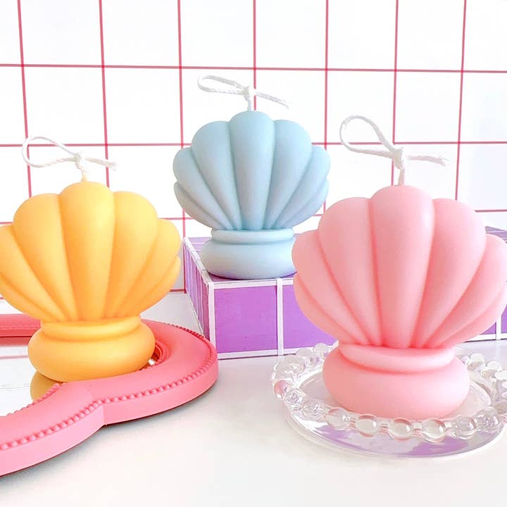 The Cutest Hits - Wholesale Novelty Candle - Aesthetic Seashell Candles | Pastel Minimalist Soy Candles