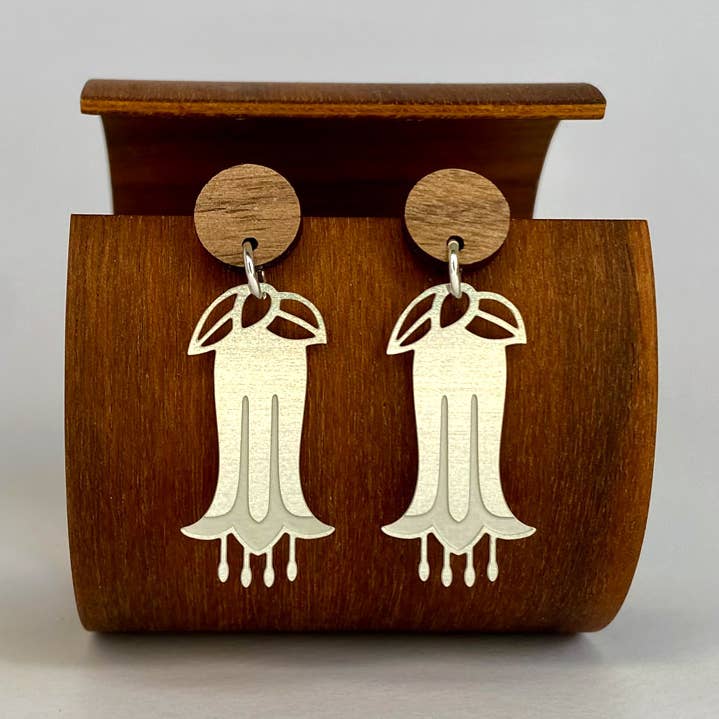 Australisk infödd fuchsia silver dinglande örhängen för wholesale av Go Do Good