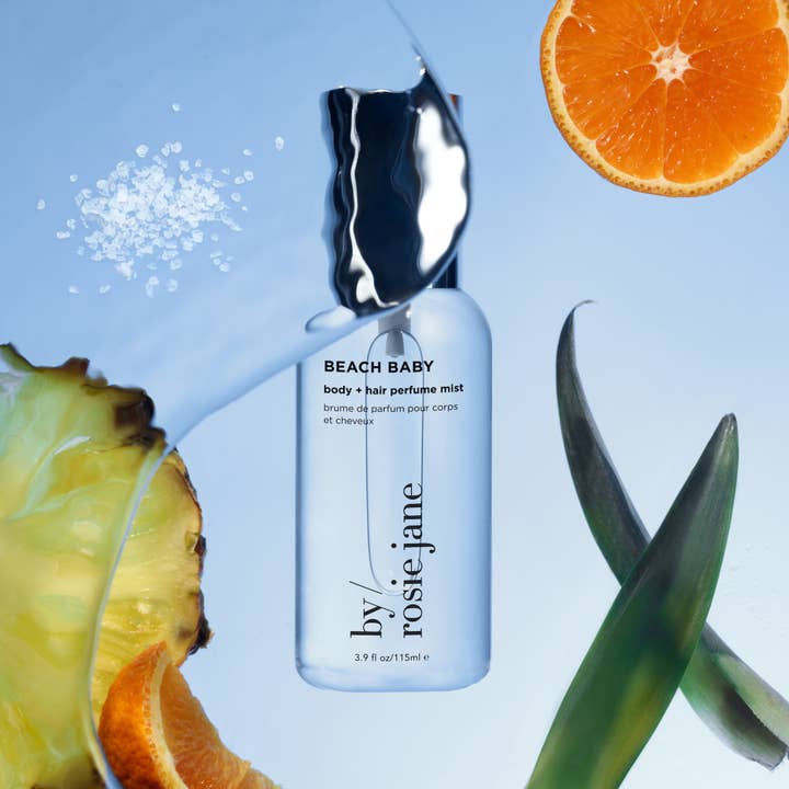Parfum brume pour corps et cheveux BEACH BABY pour la vente par By Rosie Jane