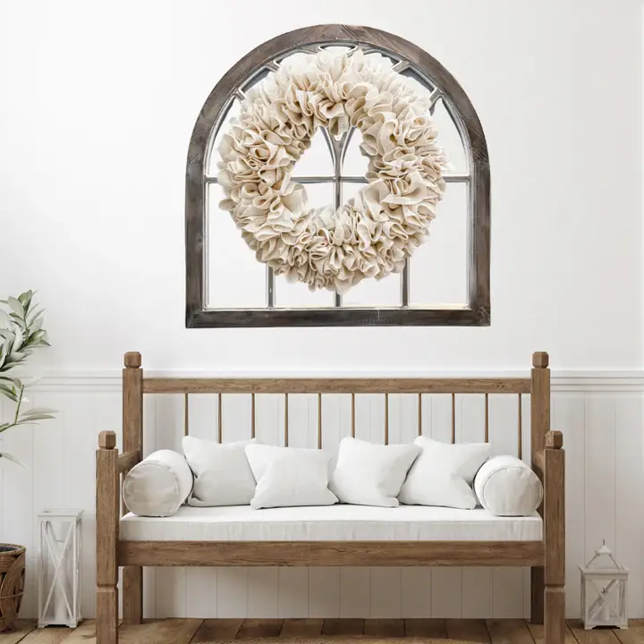 Journey Decor - Vendita all'ingrosso Ghirlanda - Ghirlanda in iuta avorio con effetto arricciato3