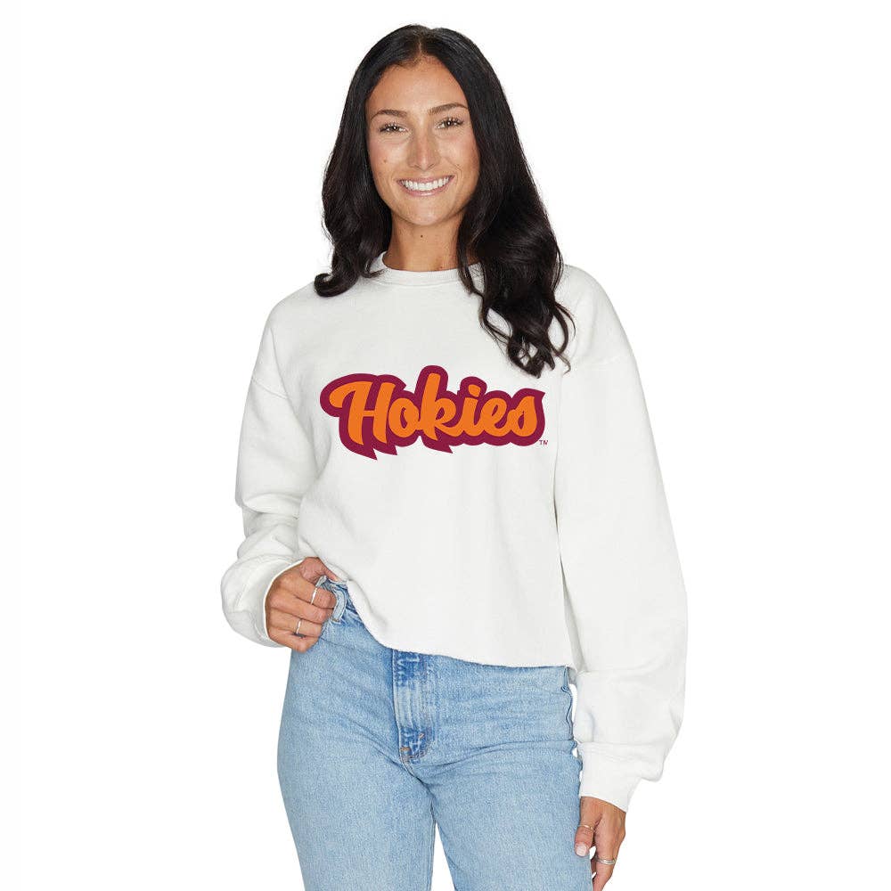 Lojo Collegiate Apparel - Wholesale Graphic Sweatshirt - Women's - Virginia Tech Hokies Crewneck0