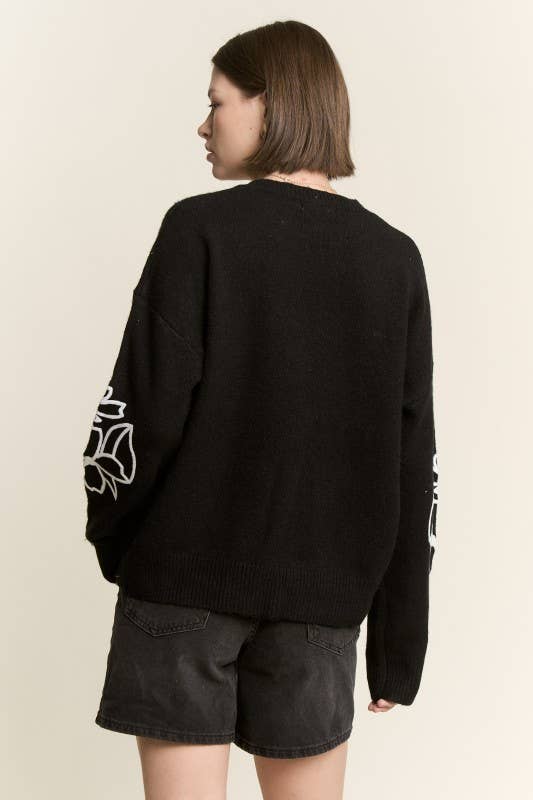 JADE BY JANE - Venta al por mayor Jersey de punto - Mujer - JERSEY DE PUNTO BORDADO FLORAL4