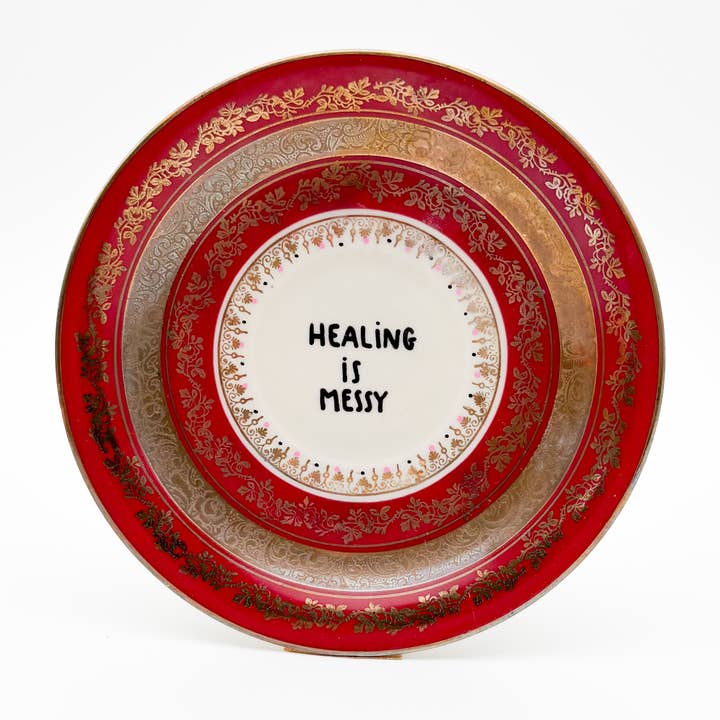 Wandbord klein HEALING IS MESSY "vuur" voor wholesale door ohRuby