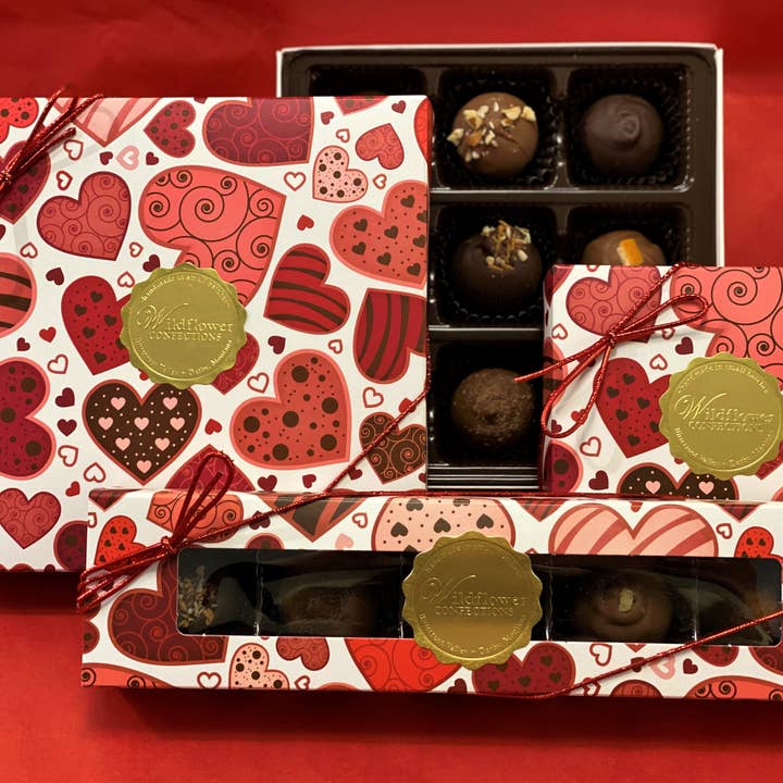 Lotta Love Artisan Chocolate Valentine Box (Feb) for wholesale by Wildflower Confections
