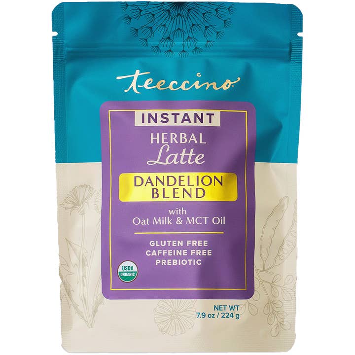 Instant Dandelion Herbal Latte for wholesale by Teeccino