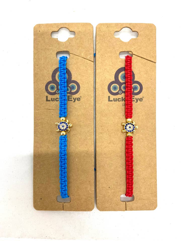 Boze Oog Macrame Armband #2917 voor wholesale door Lucky Eye