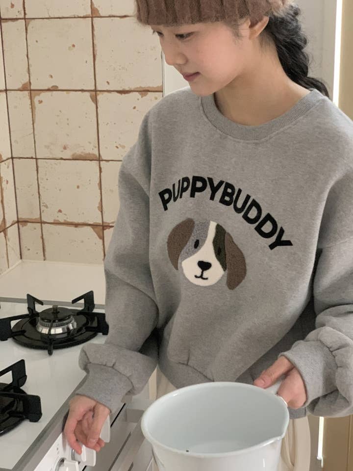 PuppyBuddy Cozy Graphic Sweatshirt for wholesale by Little Light
