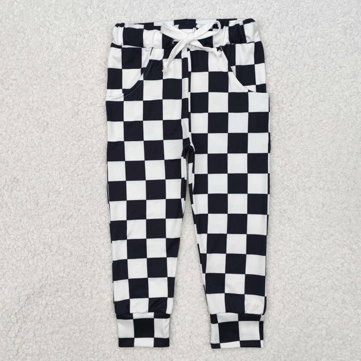Aier Wholesale - Wholesale Lounge Sweatpants/Joggers - Kids - Sibling Baby Girls Checkered Jogger Pocket Pants