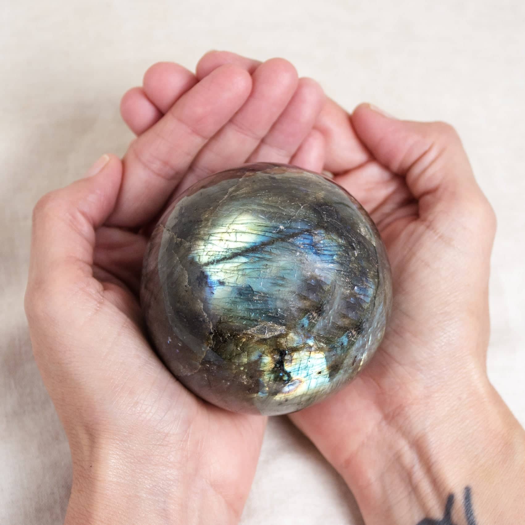 Tiny Rituals - Wholesale Spiritual Stone/Crystal - Labradorite Sphere - 1 of a Kind - Large - AAA Premium Quality7