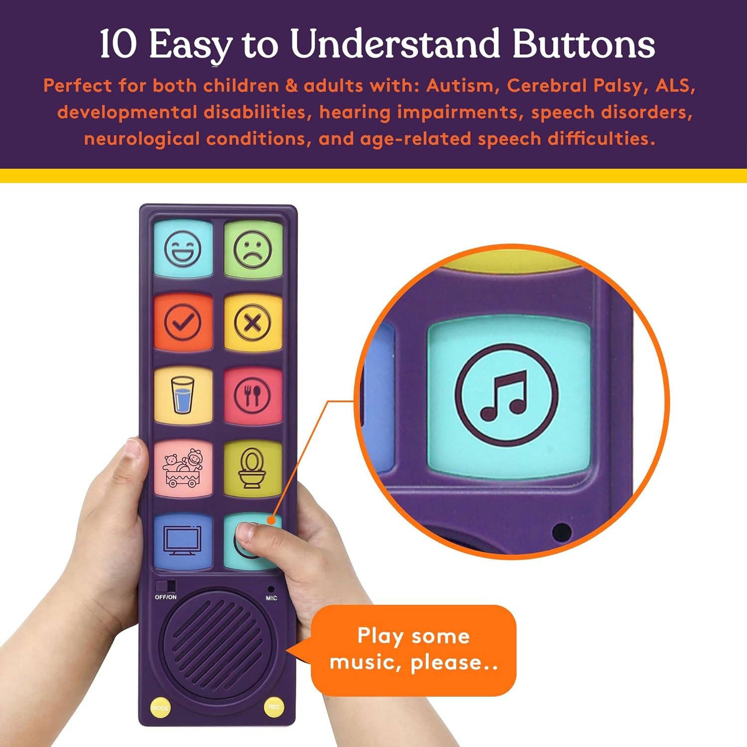 Special Supplies - Wholesale Electronic Toy - Kids & Baby - AAC Communication Device Speech Therapy, Talker Buddy Communication Device For Non Verbal Kids & Adults, Autism Talking Aids For Home, School Kids Communication Device W/Recording Option1