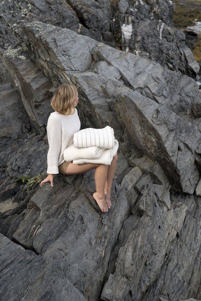 Harlow Henry – wholesale Throw blanket – Cable Knit Blanket Bright White1