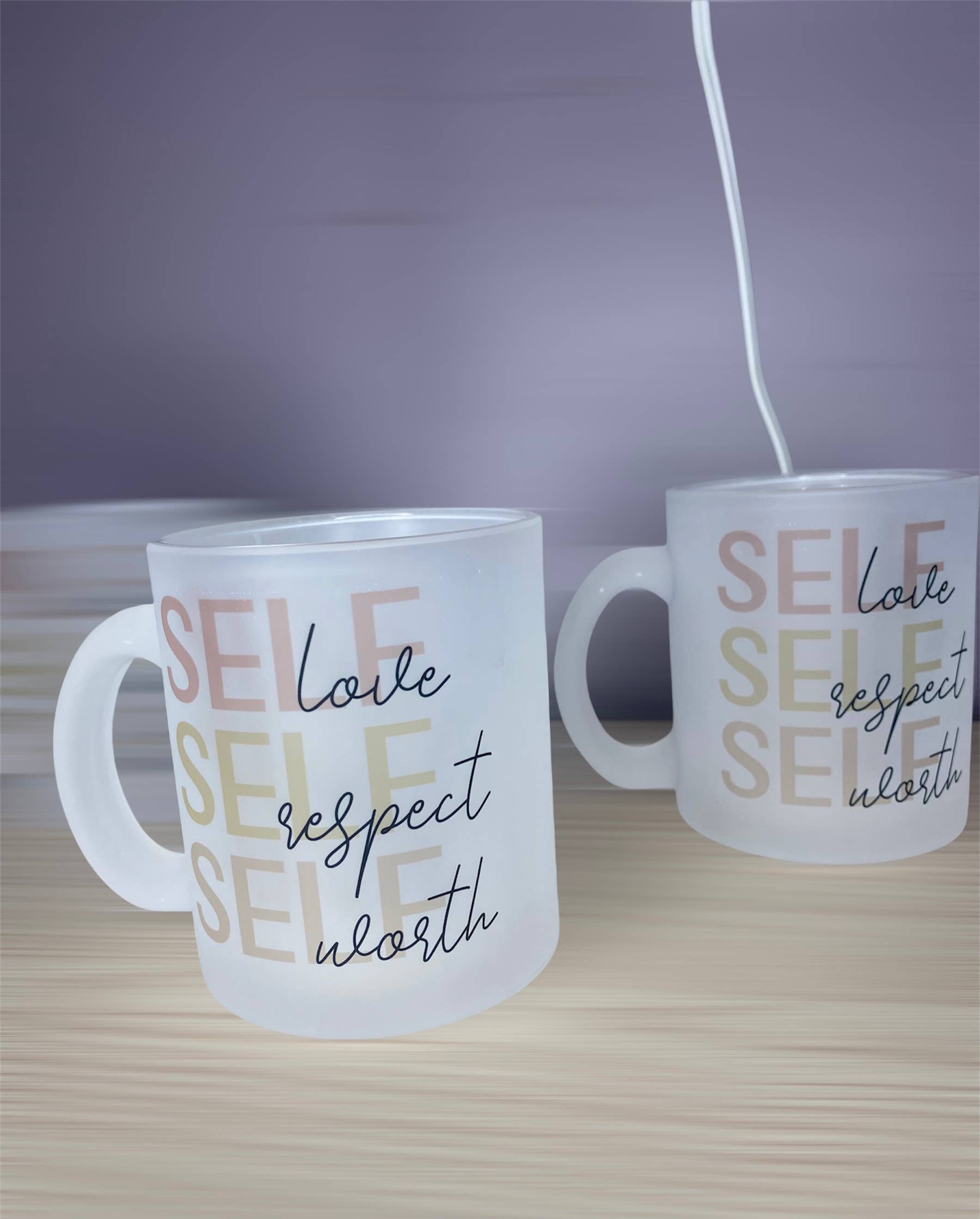 D2JCrafts - Wholesale Coffee Mug - Self Love, Self Respect, Self Worth,Frosted Coffee Mug7