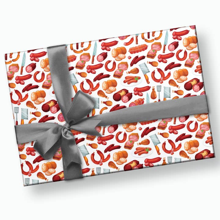 Meat Theme Funny Wrapping Paper for wholesale by Stesha Party