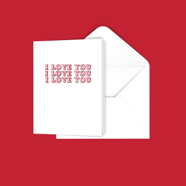 I Love You Card for wholesale by Black River Letterpress & Paper Co.