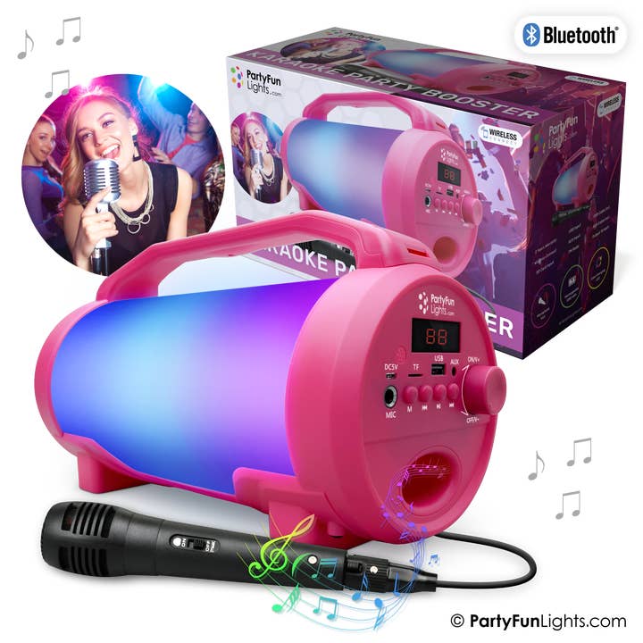 PartyFunLights Europe B.V. – Großhandel Lautsprecher – PartyFunLights - Bluetooth-Karaoke-Set - Partylautsprecher - inkl.