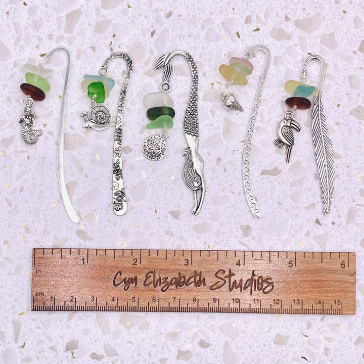 Cyn Elizabeth Studios - Venta al por mayor Marcapáginas - Marcapáginas de Vidrio de Mar Tesoros de las Mareas7