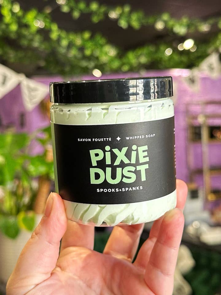 Sapone montato Pixie Dust - Pistacchio + caramello + baccello di vaniglia per la vendita all'ingrosso da parte di Spooks & Spanks