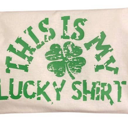 Camiseta do Dia de São Patrício com Trevo da Sorte Desgastado por atacado de Granny & Grandpa's Custom Creations