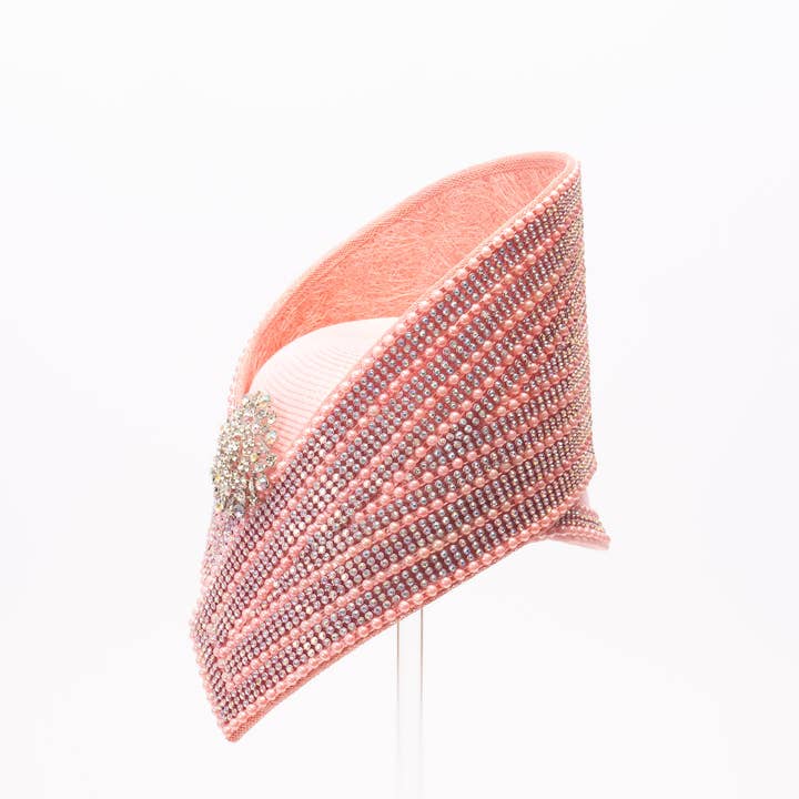 KaKyCo - Wholesale Cloche Hat - Women's - Nafertiti Headdress With Rhinestone And Brooch | AJ725Y26