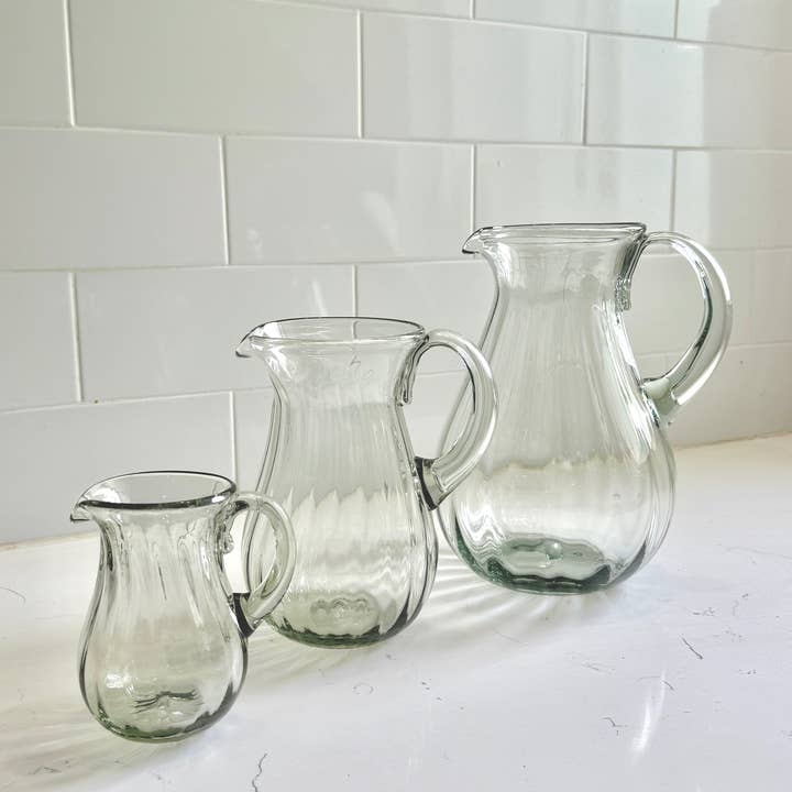 Villa Lua Home - Wholesale Carafe - Handblown Fluted Pitcher5