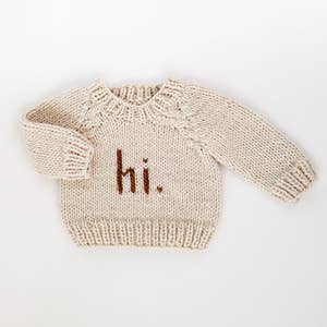 Knitted chenille jumper - Natural white/Bow - Kids