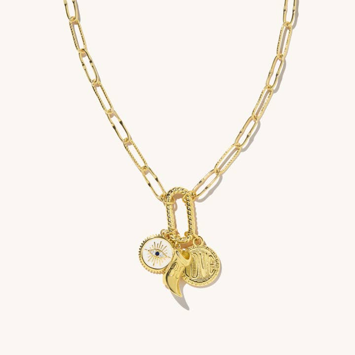 It's Especially Lucky - Wholesale Link & Chain Necklace - Dainty Textured Chain