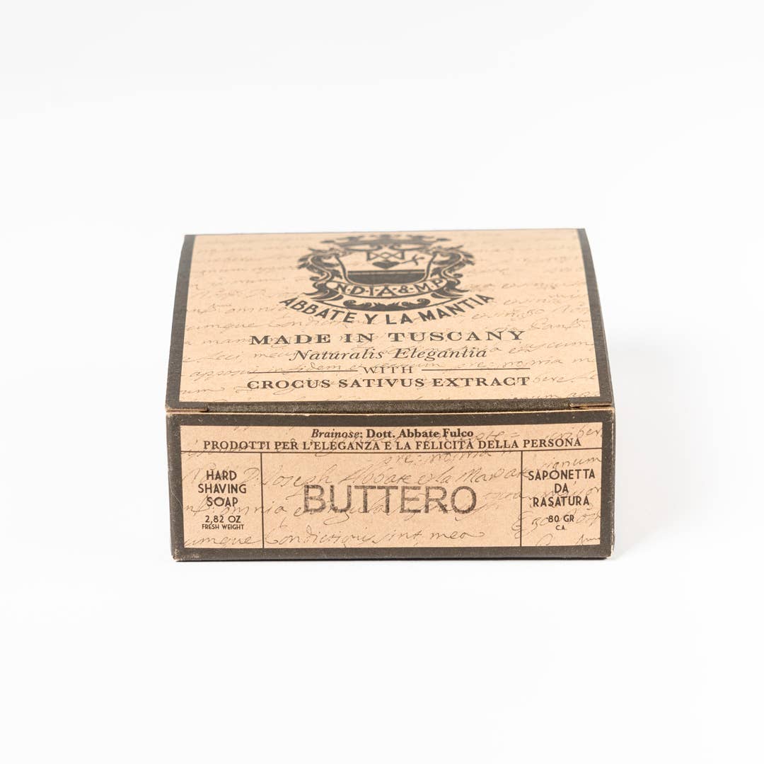 Abbate Y La Mantia - Wholesale Shaving Cream - Men's - Fresh Leather Shaving Soap | Saffron and Wheat Germ3