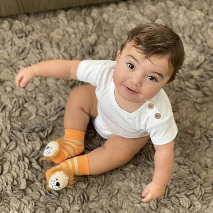 Boogie Toes - Wholesale Bodysuit (Non-Footed) - Baby - Baby Boogie Tees Bodysuits Gray with Natural Wood Button4