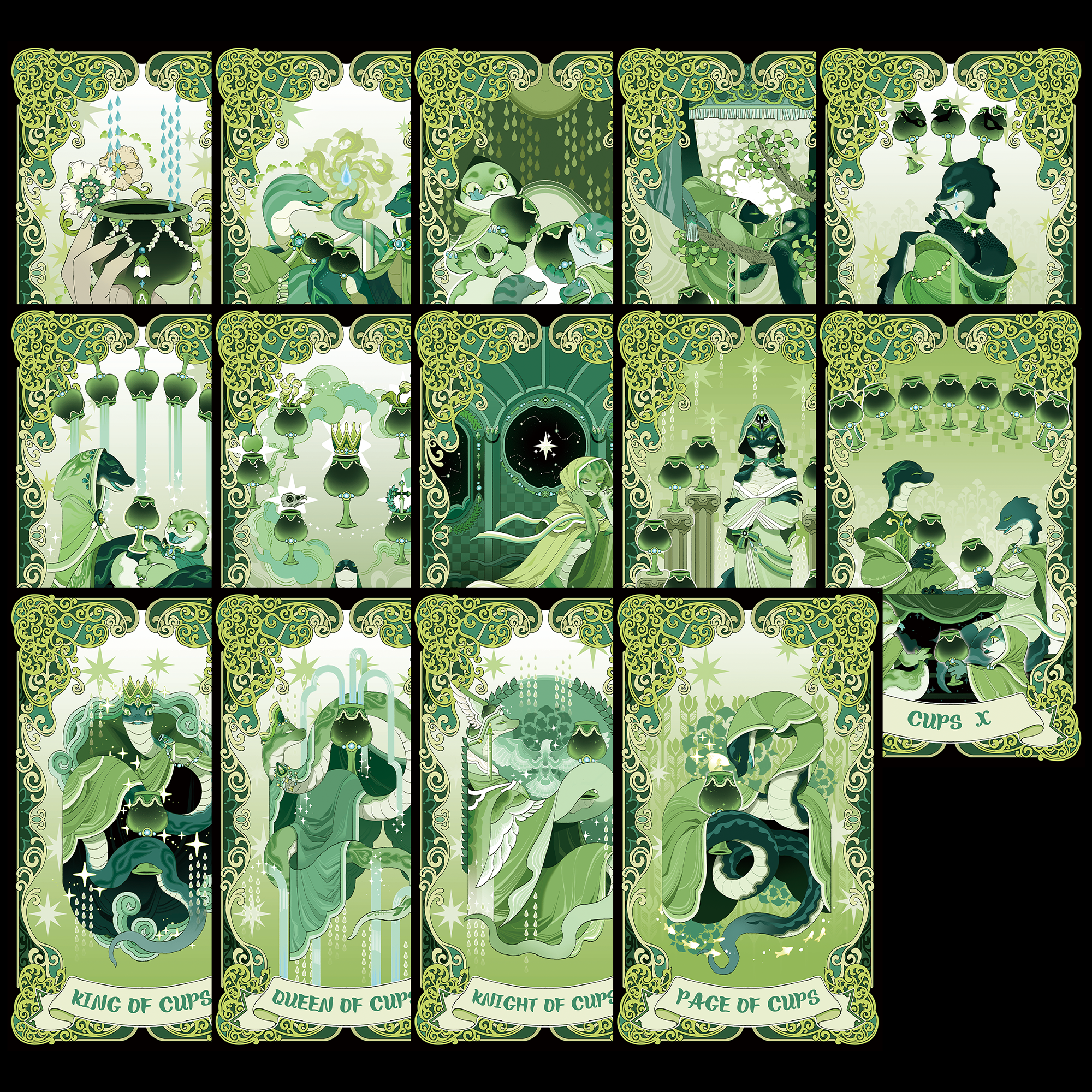 Vermilion Collection - Wholesale Tarot cards - Green Trace Tarot5