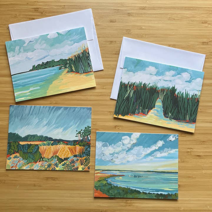 EASTERN SHORE Set of notecards for wholesale by Cyndi Monaghan