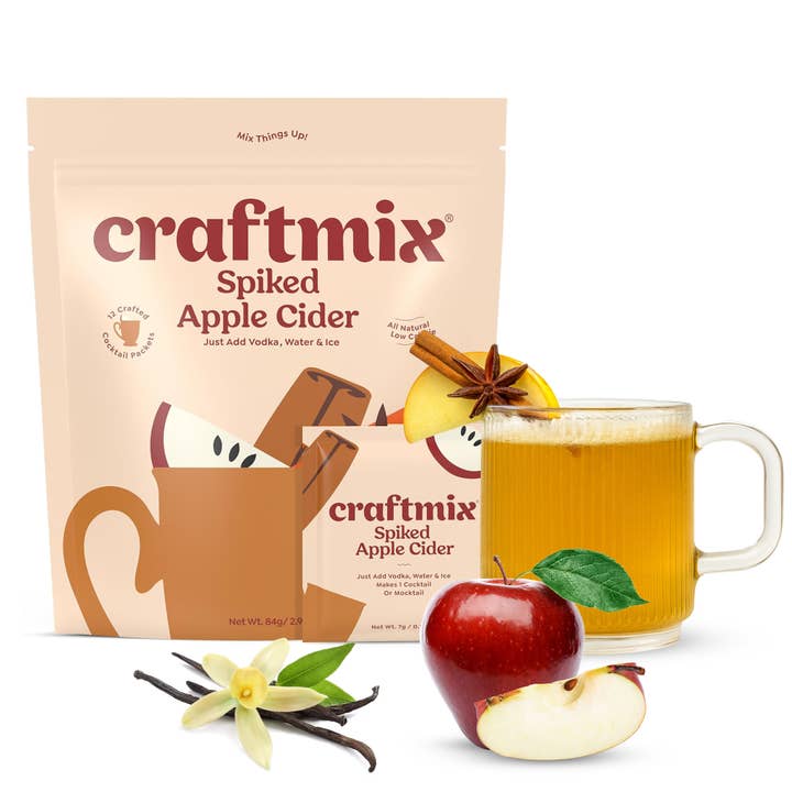 Spiked Apple Cider Cocktail Mixer - 12 Servings Multipack for wholesale by Craftmix