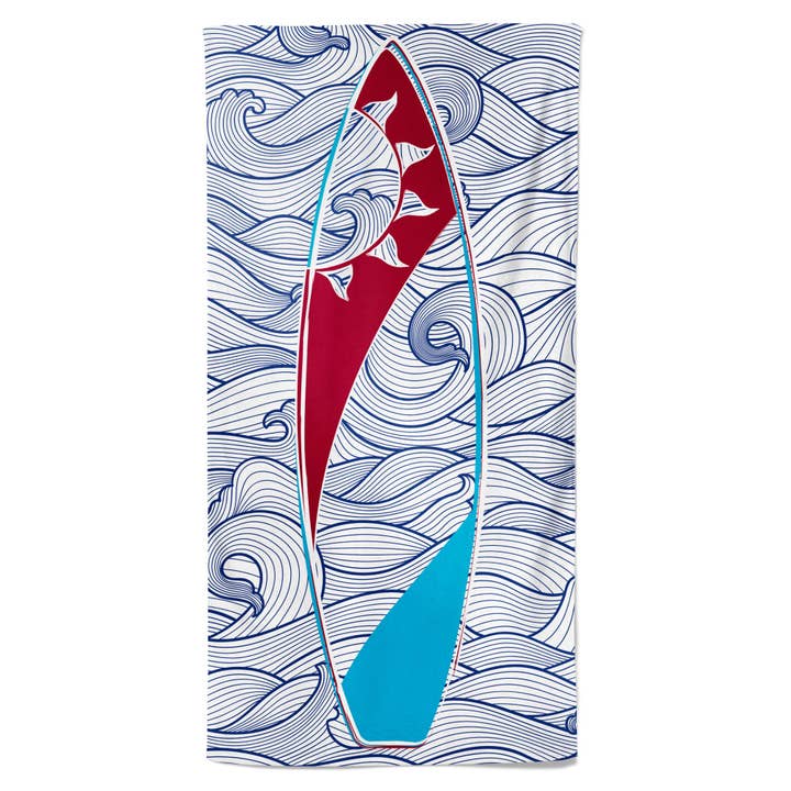 UPF 50 Strandhanddoek/Omslagdoek - Surfs Up voor wholesale door Salt n Rays