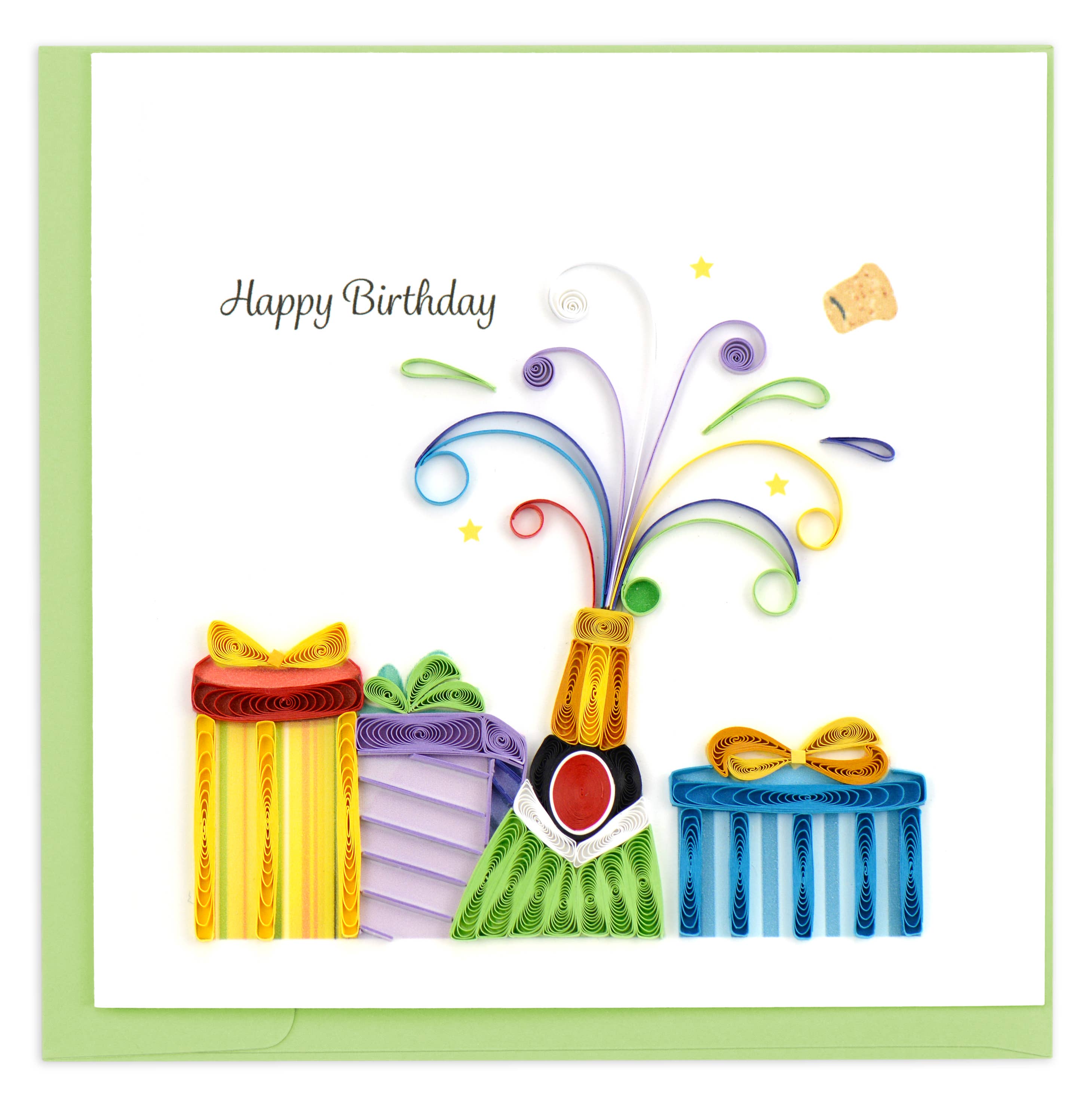 Quilling Card - Wholesale Birthday Card - Birthday Champagne