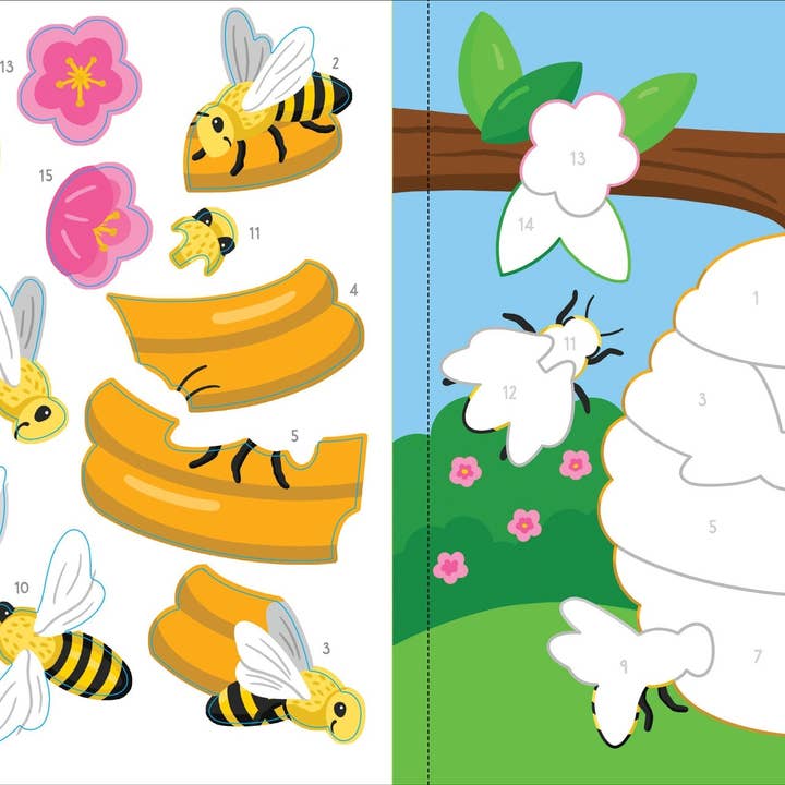 Peter Pauper Press - Wholesale Sticker - Kids & Baby - My First Color-By-Sticker Book - Butterflies & Bugs