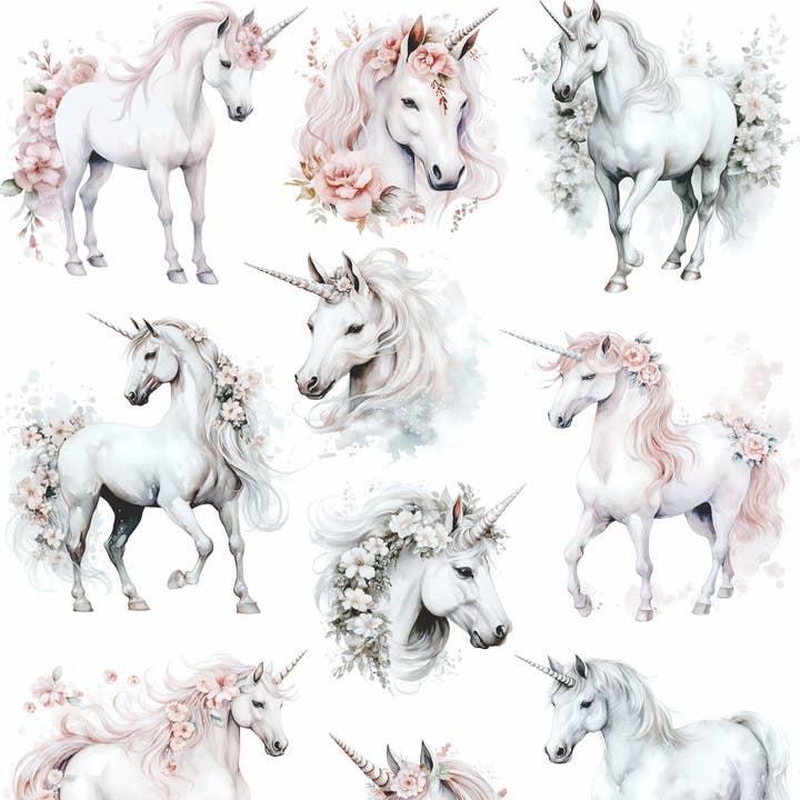 Unicorn Decoupage Rice Paper - 2x A3 - for Crafts for wholesale by Craft Kreatively