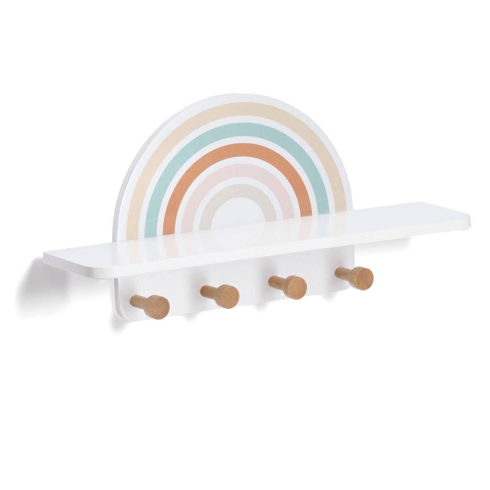 colorful Children's Wall Coat Rack "Rainbow", MDF/Pine for wholesale on Faire0