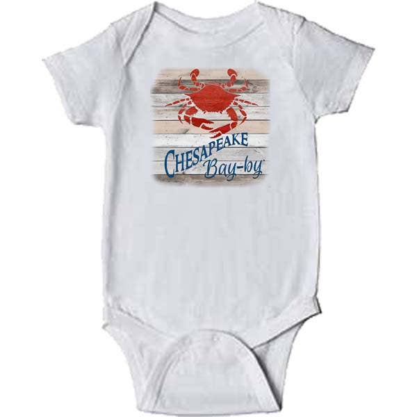 Chesapeake Baby Red Crab Onesie for wholesale by B McVan Designs