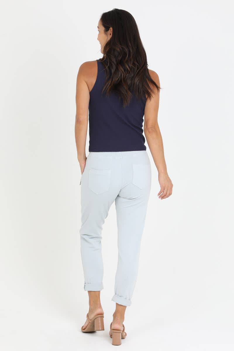 Nostalgia - Wholesale Lounge Sweatpants/Joggers - Women's - NP746-ASIS PULL ON TIE FRONT ZIPPER POCKET FRENCH TERRY JOGG28