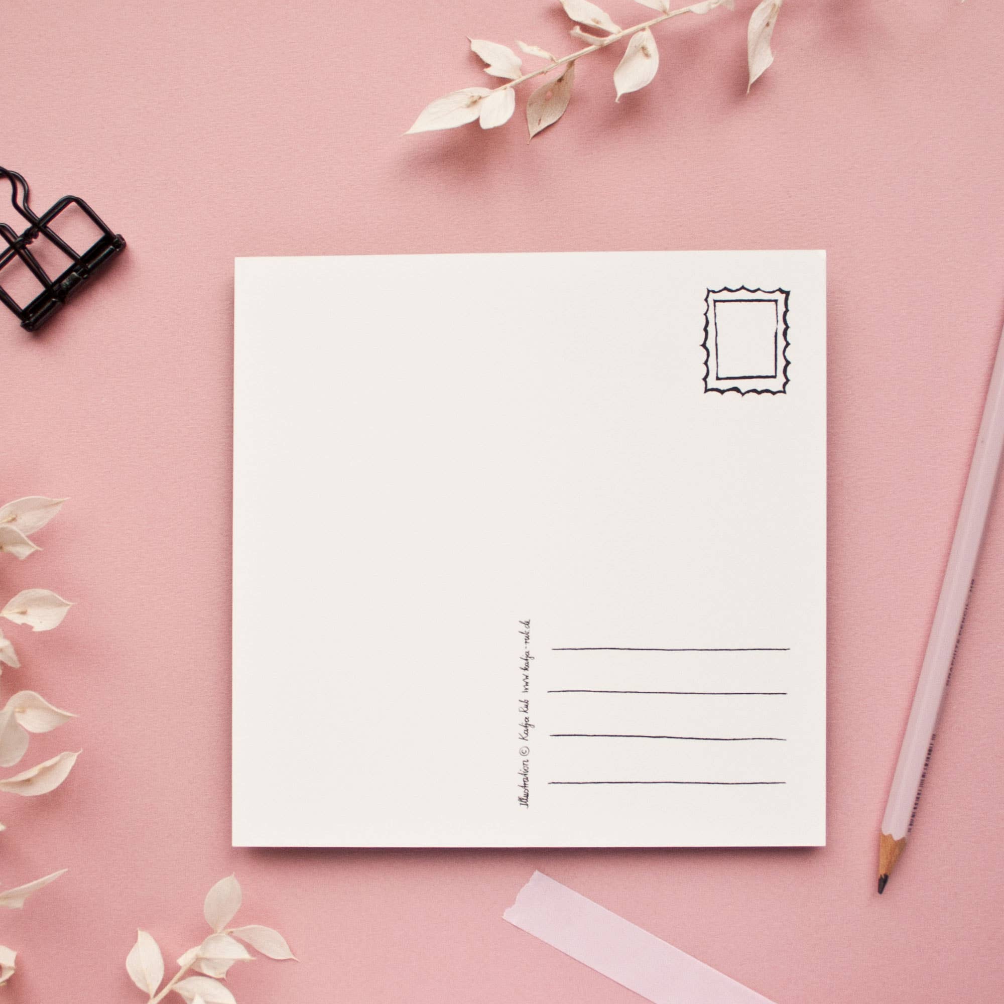 Katja Rub - Wholesale Postcard - Postcard Rolled-up Cat in a Box1