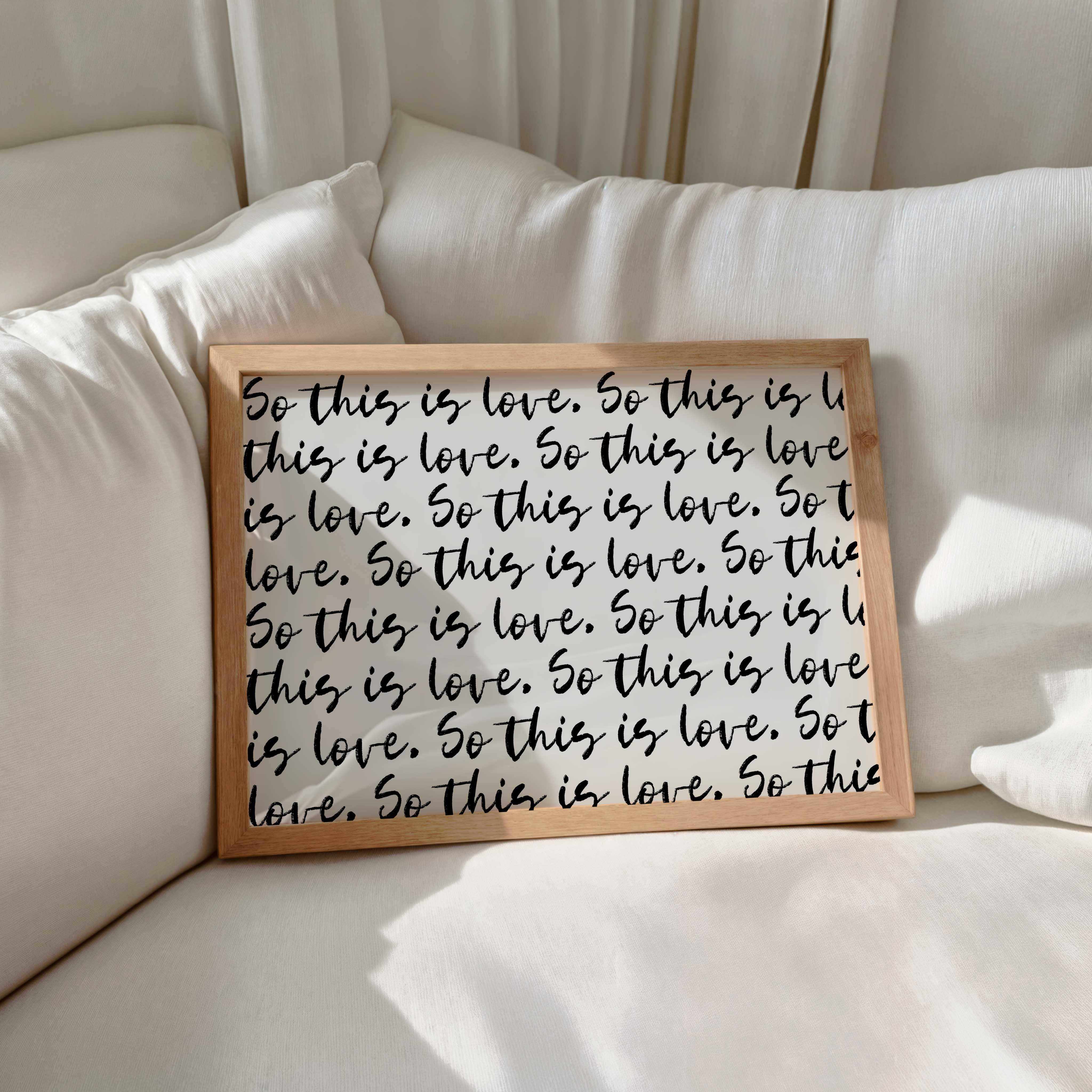 D'LUXE PRINTS - Wholesale Art Print - So This Is Love Script Print7
