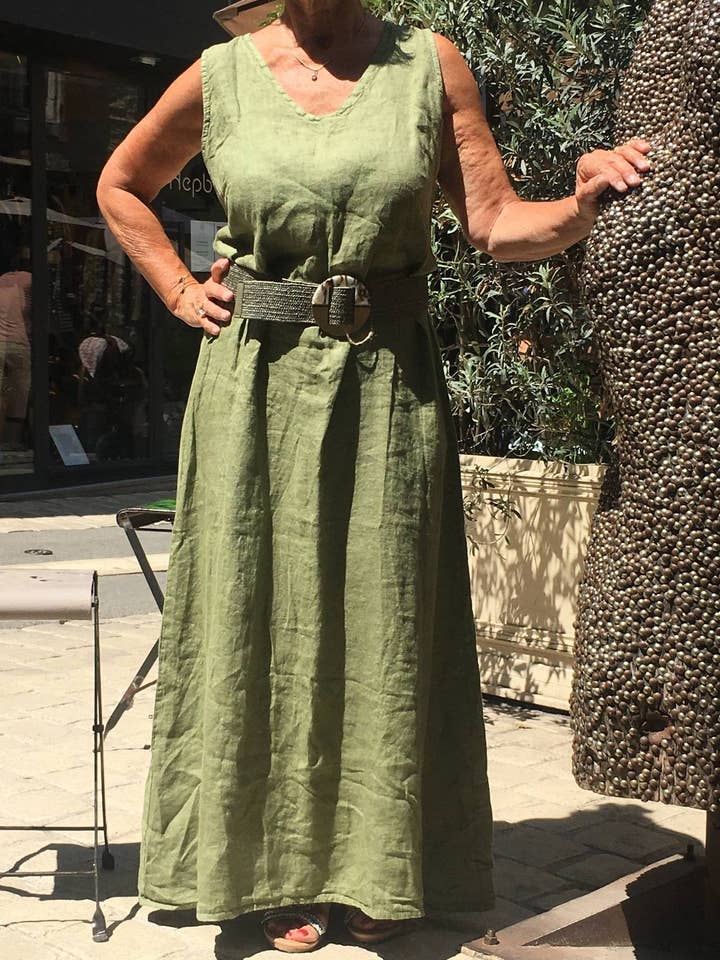 Vestido lino REF: 2970 para venta al por mayor de Brin d’été