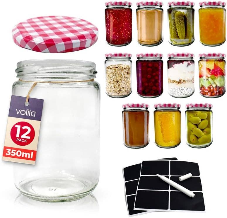 Jara Trading - Vente Pots - Pots de confiture avec couvercles - Pots de confiture hexagonaux ou ronds avec couvercles1