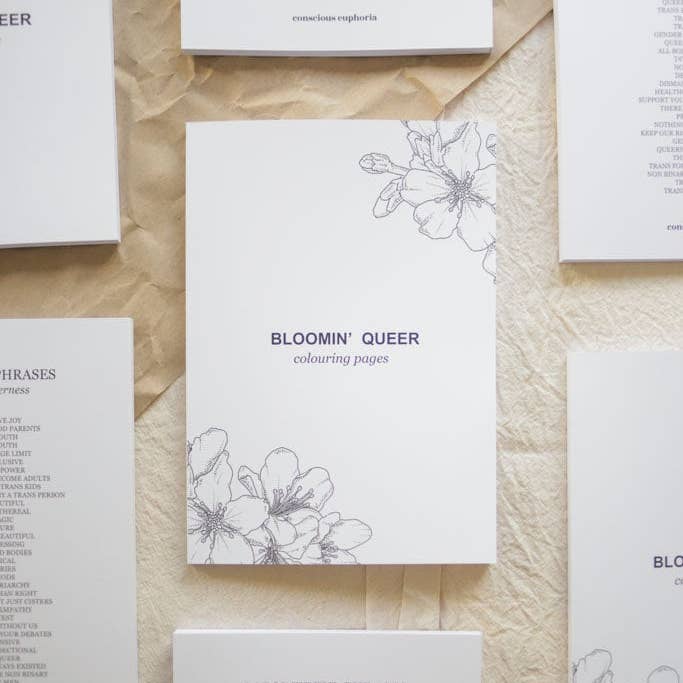 Conscious Euphoria - Wholesale Coloring & Activity Book - Adult - Bloomin' Queer LGBTQ+ Adult Colouring Book, Vol #11