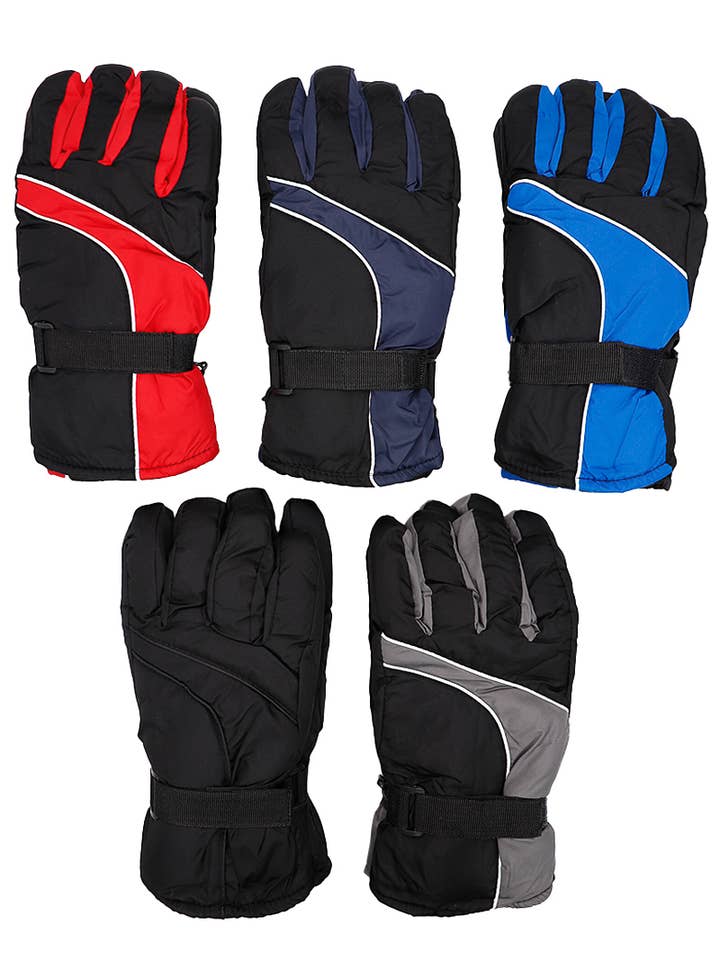 Guantes de esquí acolchados impermeables Big Racer Arrow para hombre para venta al por mayor de Cap Zone
