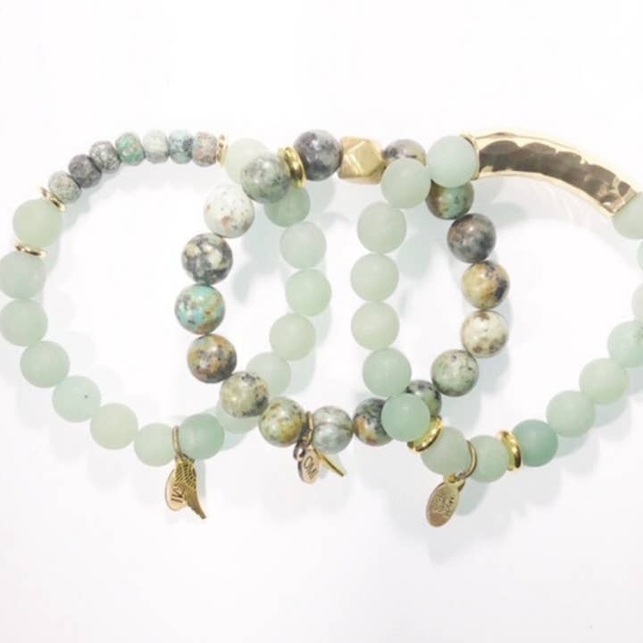 Grön Peace Trio 10mm för wholesale av omibeads