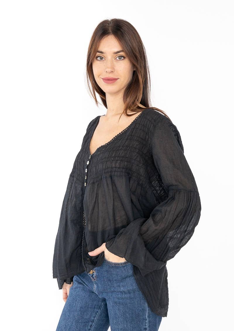 LINEN & COTTON HOUSE - Vente Chemisier – femme - GILET EN COTON 20354  SPRING SUMMER CLOTHING32