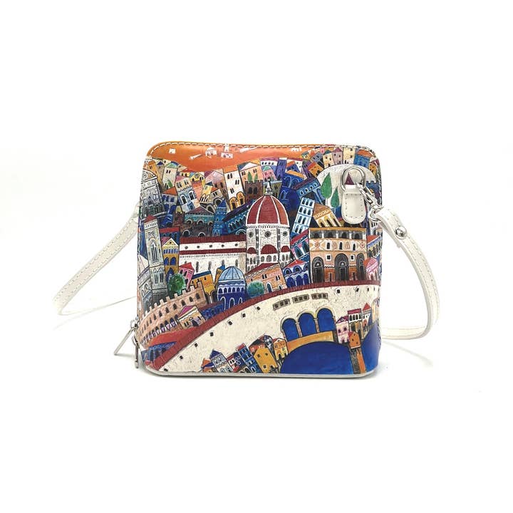 Suie Valentini srl - Wholesale Crossbody Bag - Women's - Printed genuine leather handbag, Made in Italy, art. 1124939