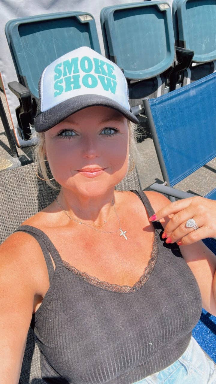 Nauti Noggins - Wholesale Trucker Hat - Women's - Trucker Hat - Smoke Show Black/Teal1