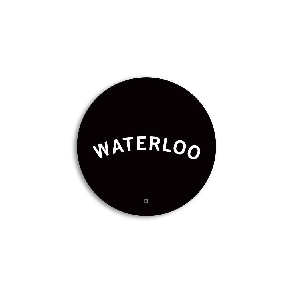 RAYGUN - Wholesale Sticker - Waterloo Curved Logo Mini Circle Sticker